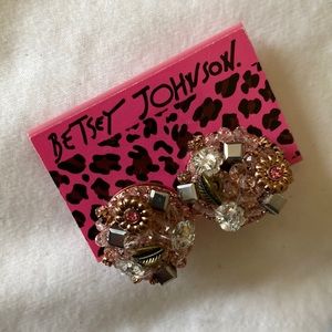 NWT Betsey Johnson Pink Earrings Studs